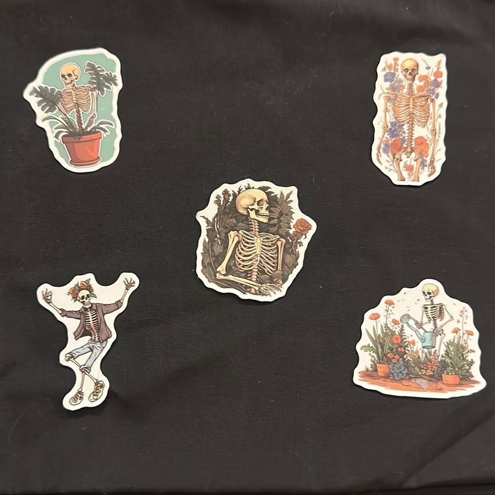 Floral skull stickers/decals